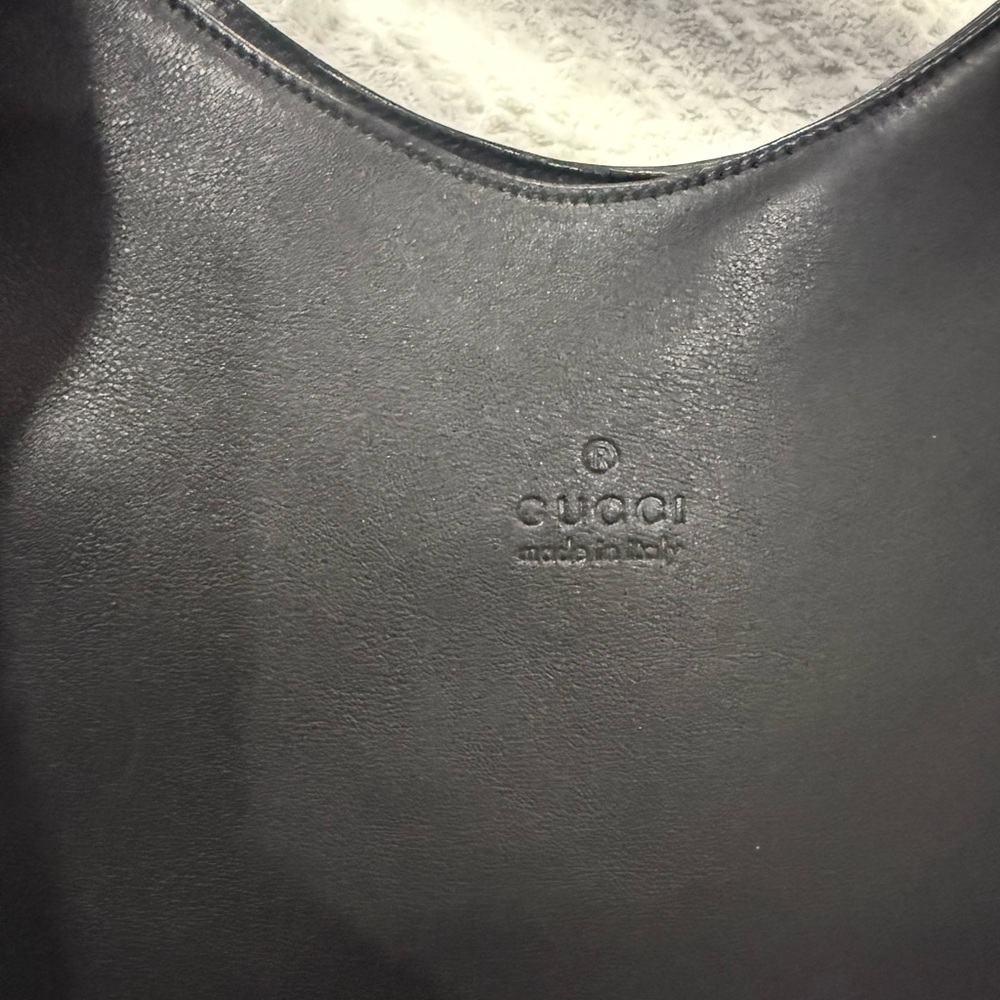 Gucci Black Hobo Bag with Bamboo Handle - Picture 5 of 5